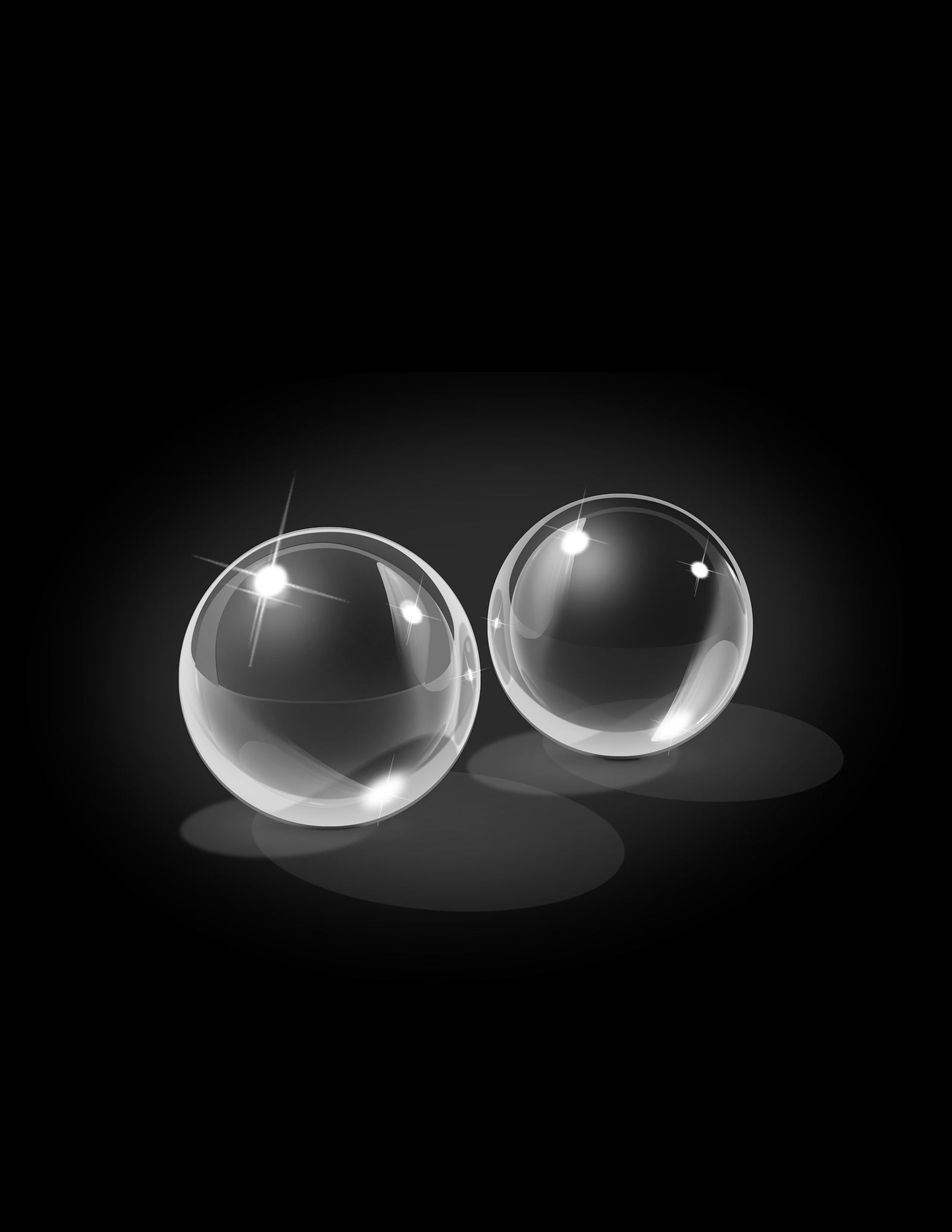 Pipedream - Icicles No. 41 Small Glass Ben Wa Balls - PD1025 / Clear - Kegel Balls (Glass)