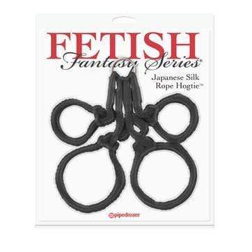 Pipedream - Fetish Fantasy Series Japanese Silk Rope Hogtie (Black) Hand/Leg Cuffs 603912327892 CherryAffairs