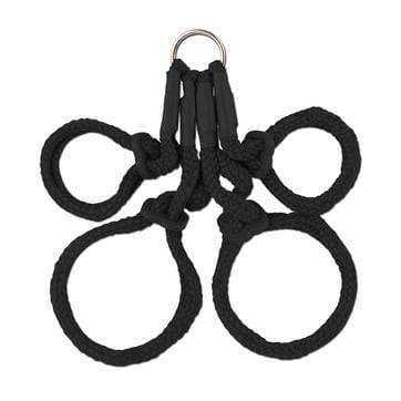 Pipedream - Fetish Fantasy Series Japanese Silk Rope Hogtie (Black) Hand/Leg Cuffs 603912327892 CherryAffairs