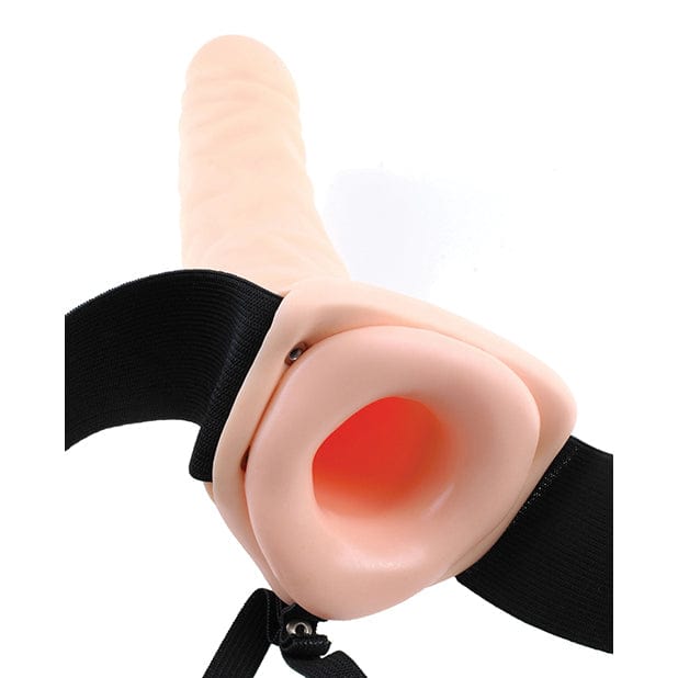 Pipedream - Fetish Fantasy Series Hollow Strap On with Dildo 8" (Flesh) Strap On with Hollow Dildo for Male (Non Vibration) 603912329889 CherryAffairs
