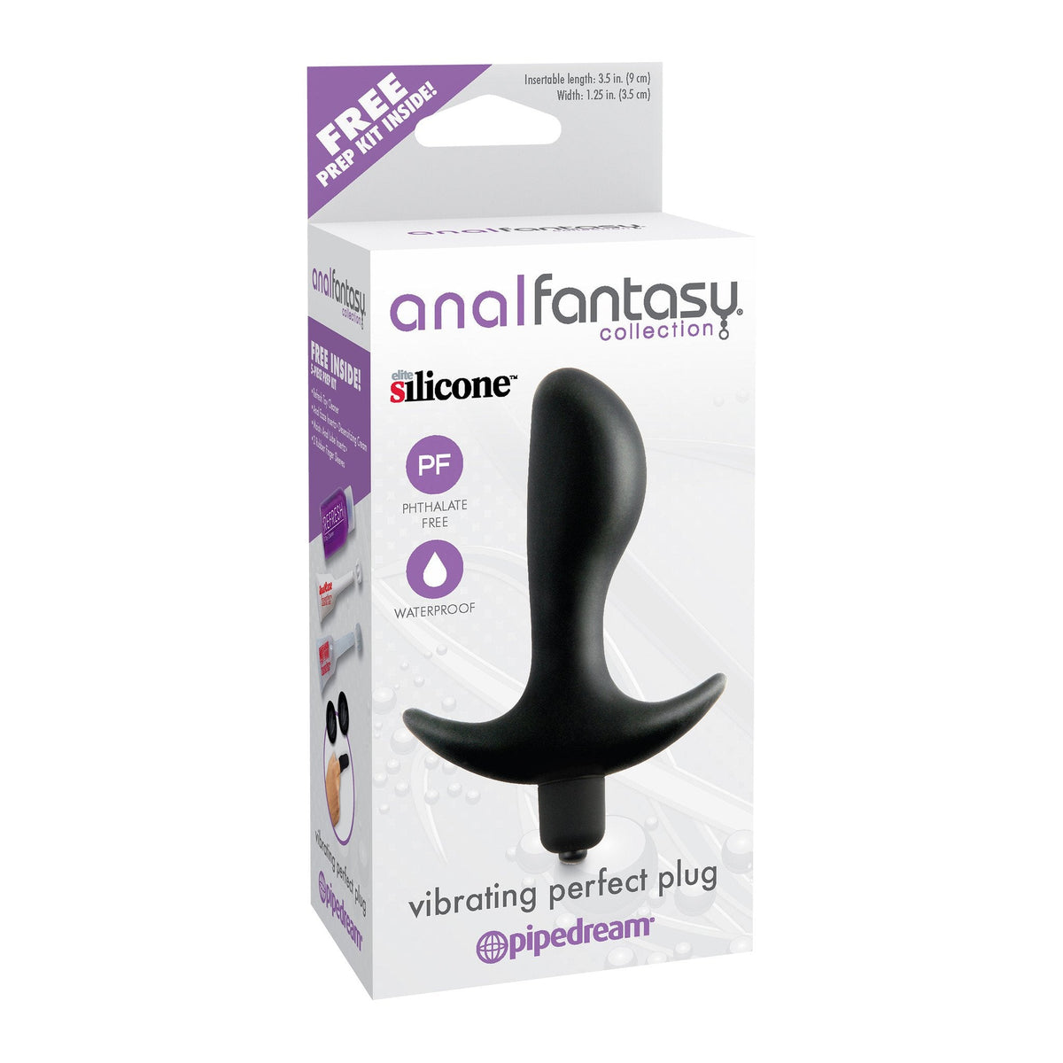 Pipedream - Anal Fantasy Collection Vibrating Perfect Butt Plug (Black) - PleasureHobby Singapore