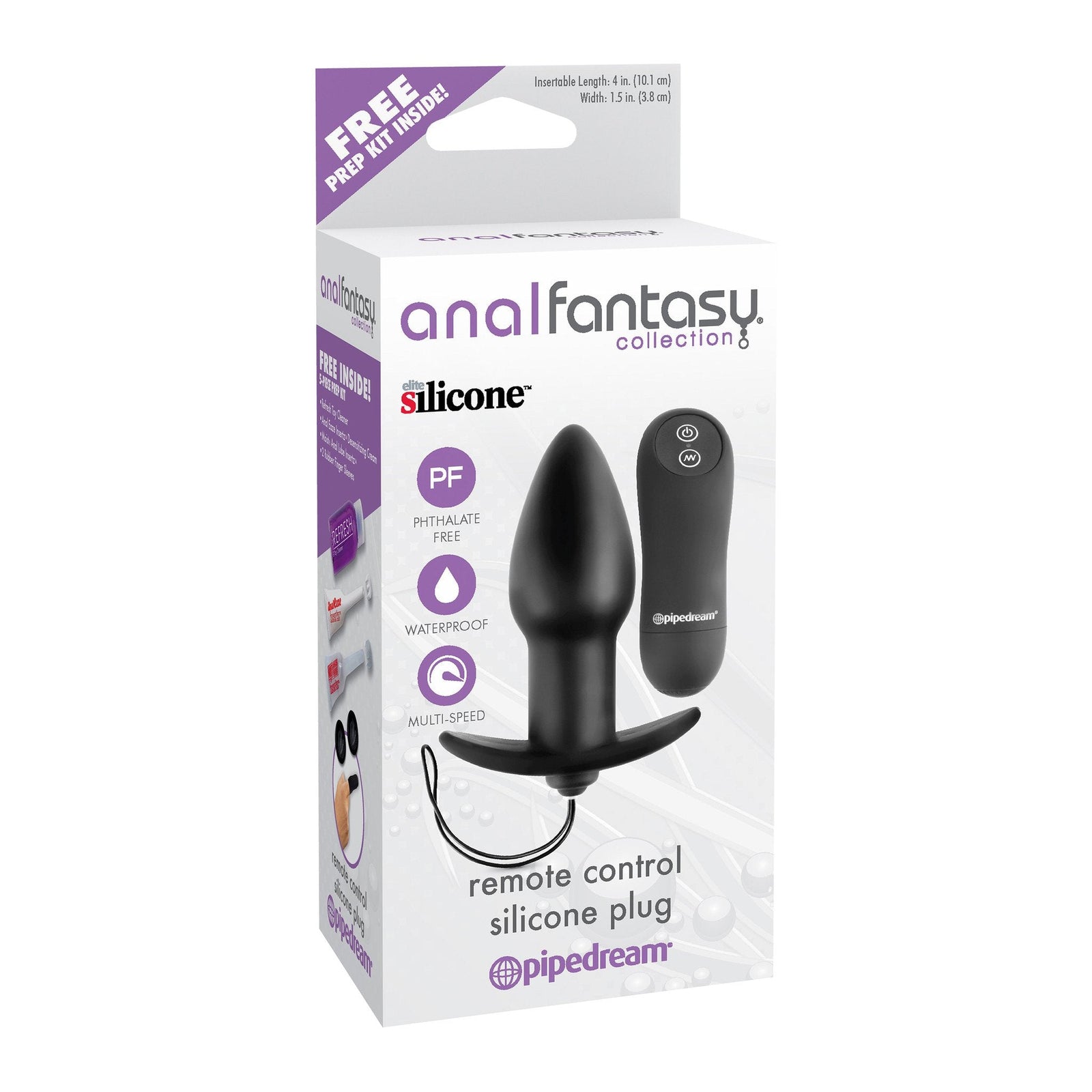 Pipedream - Anal Fantasy Collection Remote Control Silicone Butt Plug - PleasureHobby Singapore
