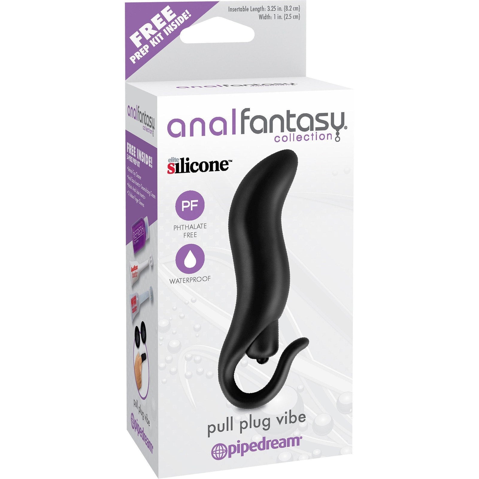 Pipedream - Anal Fantasy Collection Pull Plug Vibe (Black) Anal Plug (Vibration) Non Rechargeable - CherryAffairs Singapore