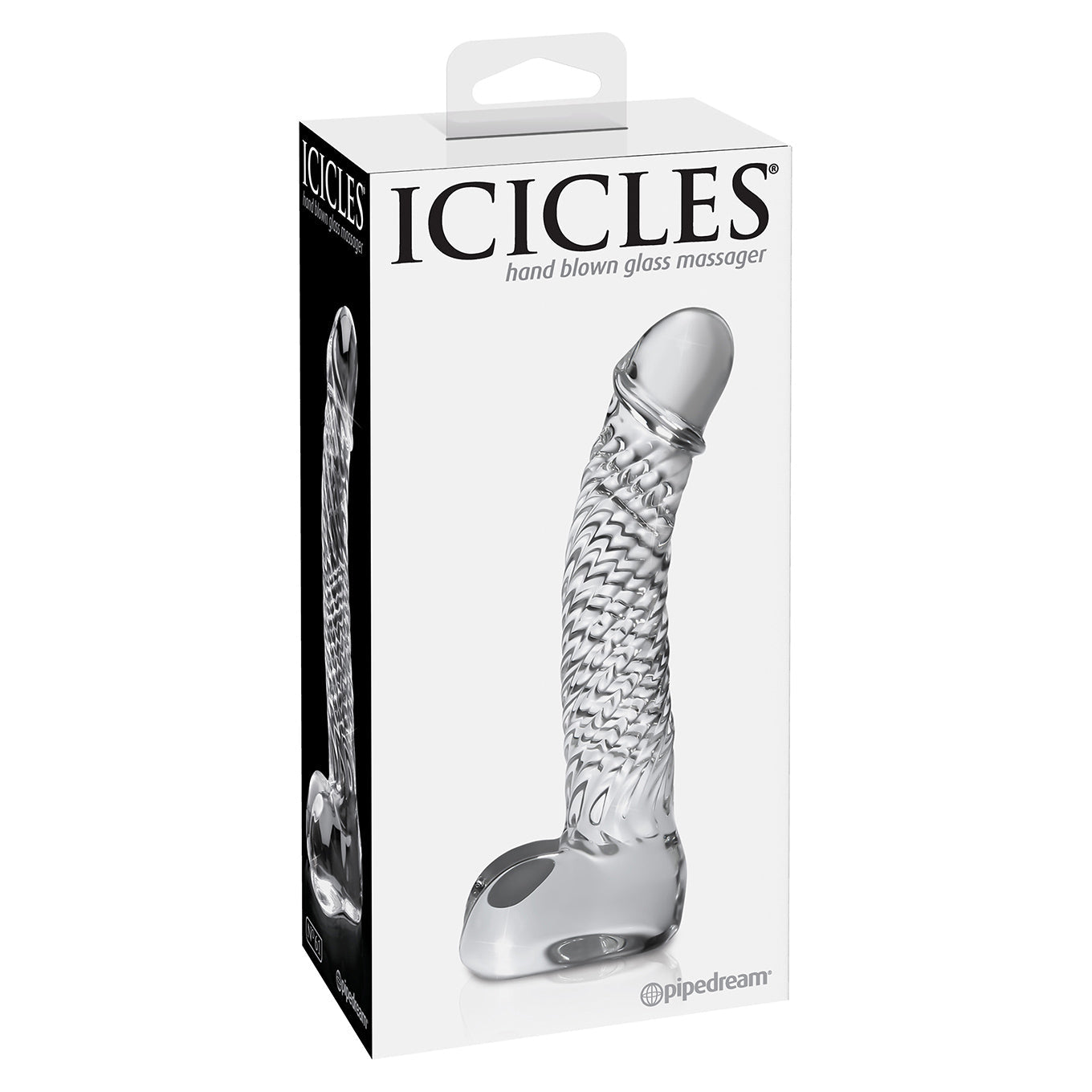 Pipedream - Icicles No. 61 Glass Dildo - Clear - Glass Dildo (Non Vibration)