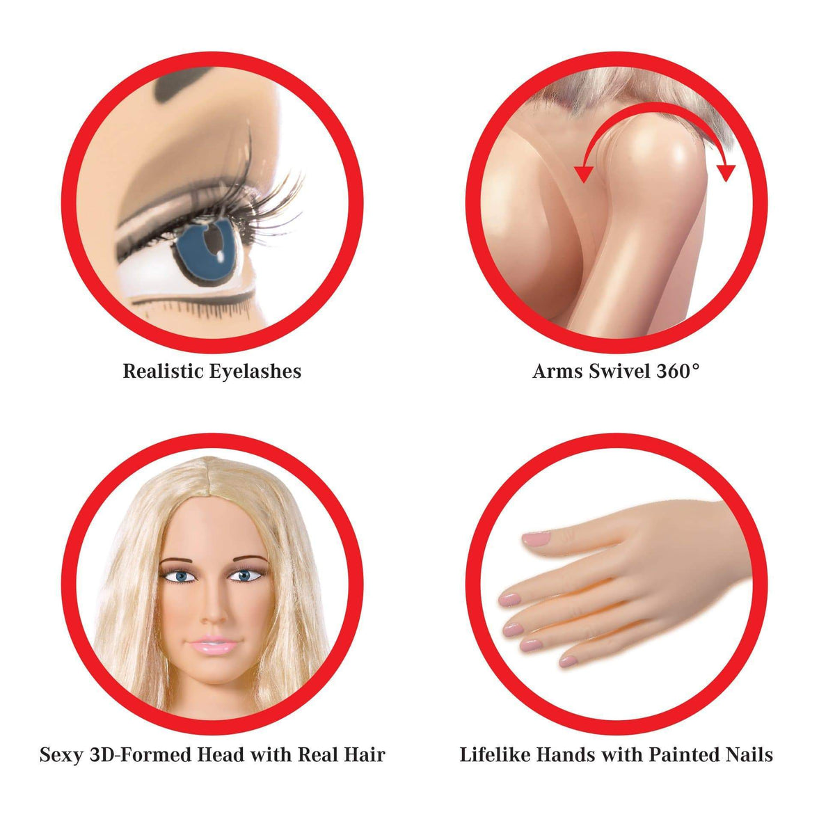 Pipedream - Extreme Dollz Hannah Harper Life Size Love Doll (Beige) Doll