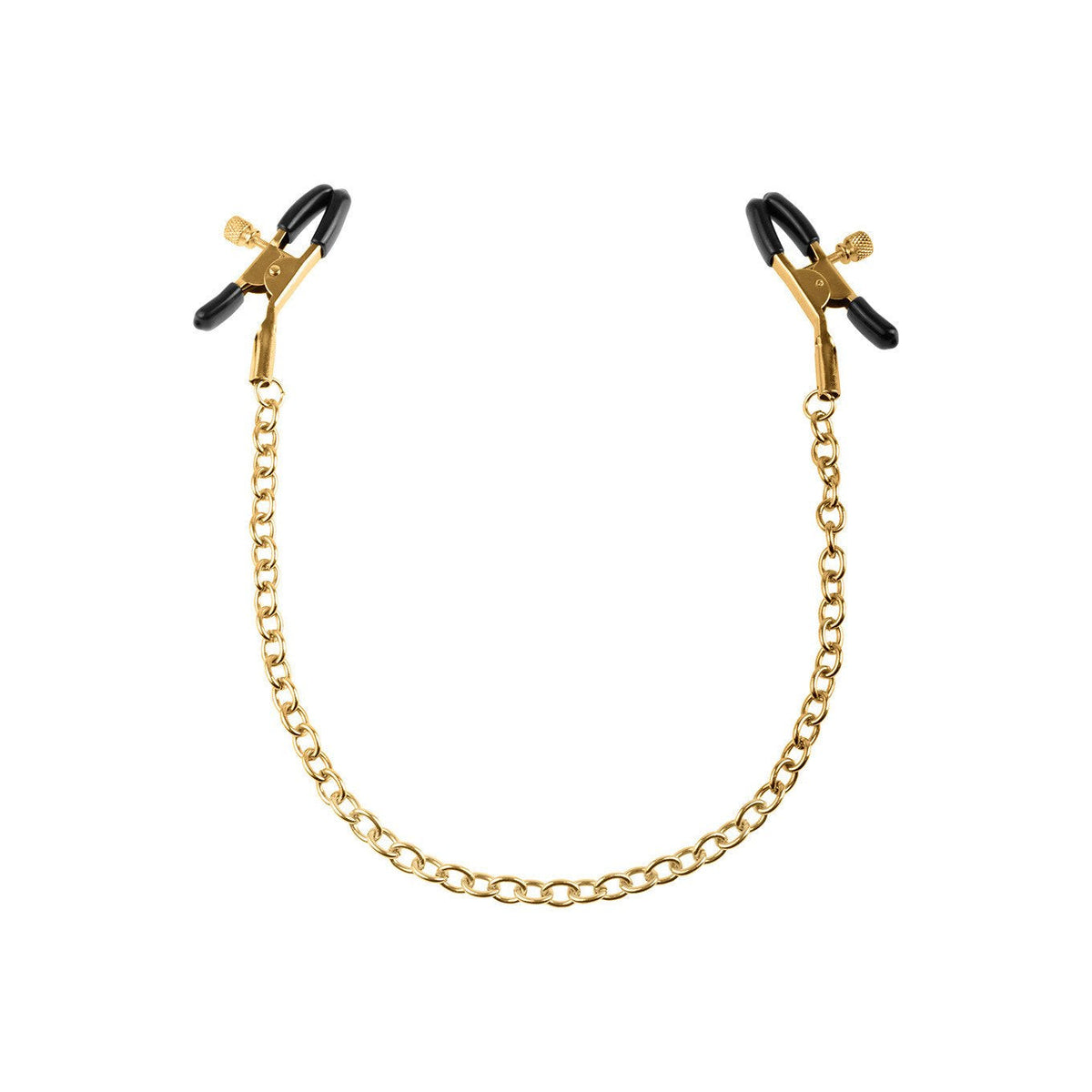 Pipedream - Fetish Fantasy Gold Nipple Chain Clamps - PleasureHobby