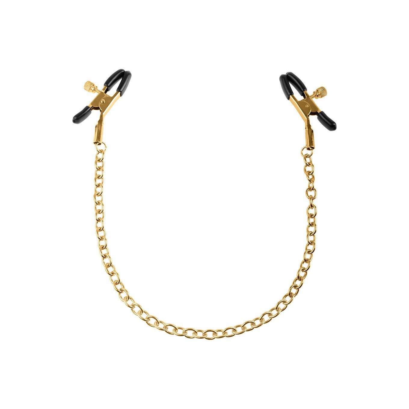 Pipedream - Fetish Fantasy Gold Nipple Chain Clamps - PleasureHobby