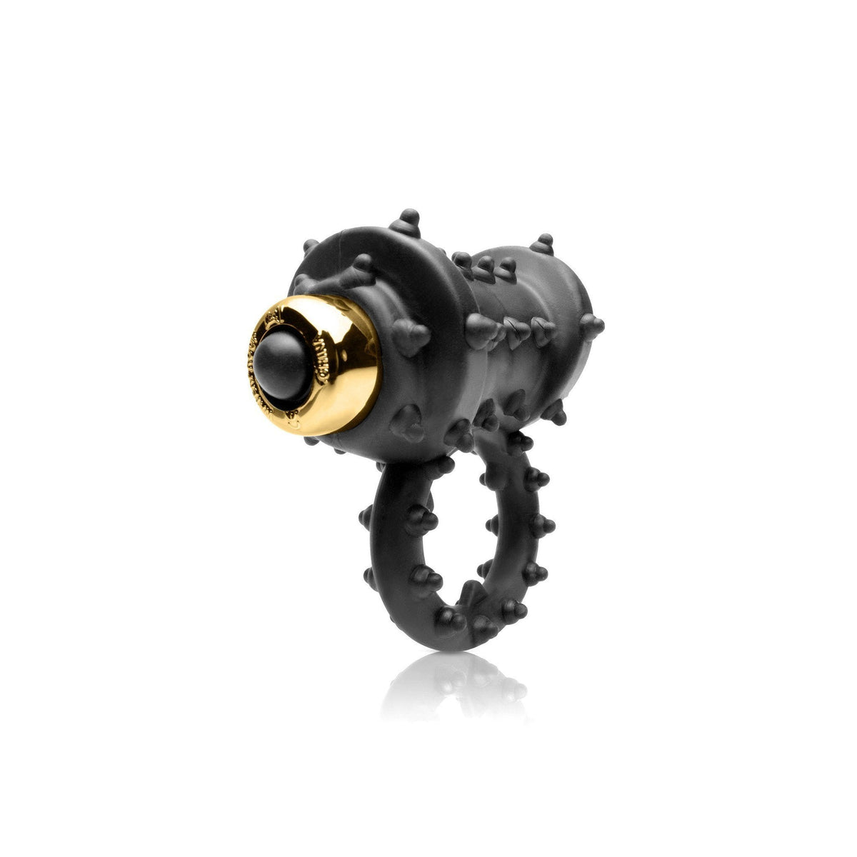 Pipedream - Fetish Fantasy Gold Vibrating Cock Ring (Black) Rubber Cock Ring (Vibration) Non Rechargeable - CherryAffairs Singapore