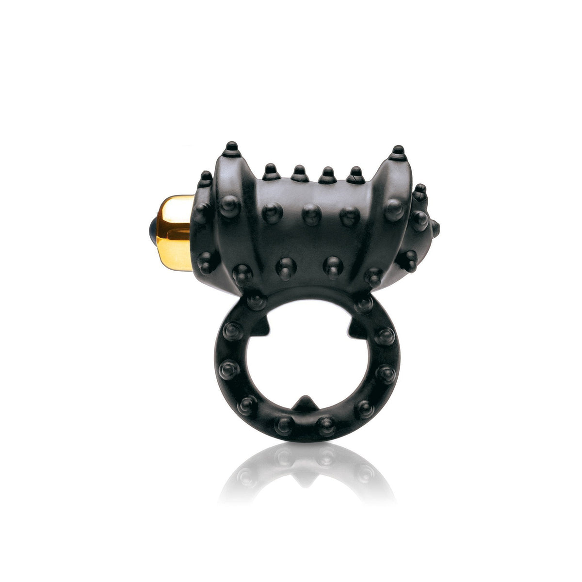 Pipedream - Fetish Fantasy Gold Vibrating Cock Ring (Black) Rubber Cock Ring (Vibration) Non Rechargeable - CherryAffairs Singapore