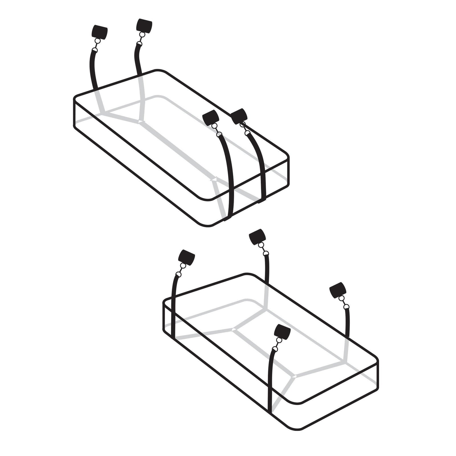 Pipedream - Fetish Fantasy Limited Edition Wraparound Mattress Restraints (Black) Bed Restraint - CherryAffairs Singapore