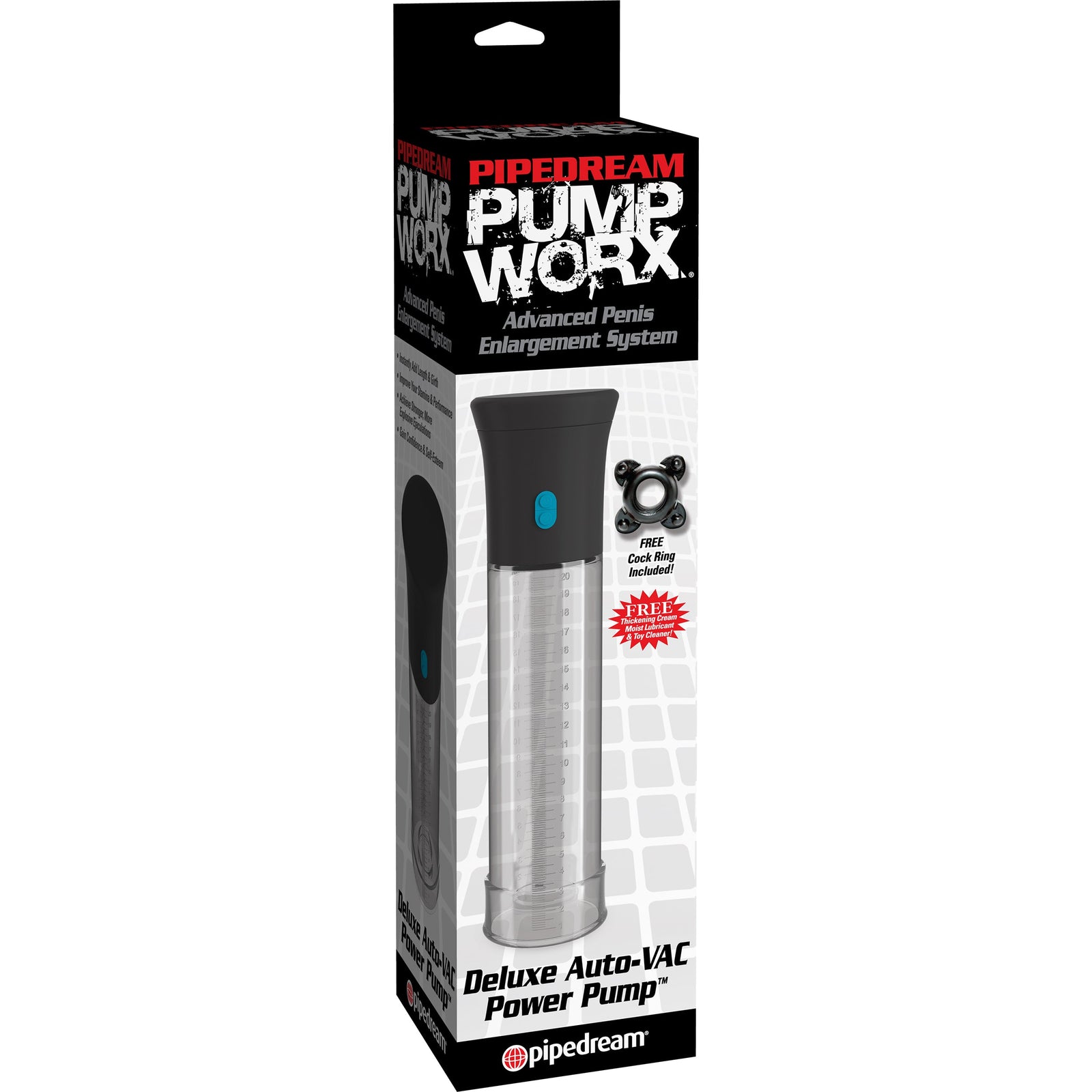 Pipedream - Pump Worx Deluxe Auto-VAC Power Pump - Black - Penis Pump (Non Vibration)