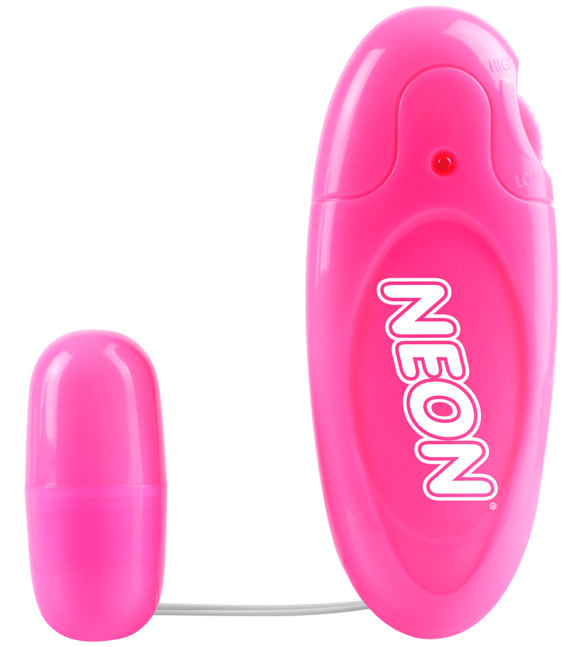 Pipedream - Neon Luv Touch Remote Neon Mega Bullet Vibrator (Pink) Wired Remote Control Egg (Vibration) Non Rechargeable 603912343212 CherryAffairs