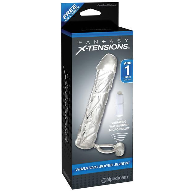 Pipedream - Fantasy X-tensions Vibrating Super Cock Sleeve - PleasureHobby