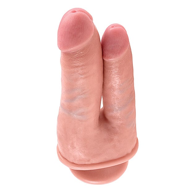 Pipedream - King Cock Double Penetrator Dildo (Flesh) Realistic Dildo with suction cup (Non Vibration) 603912350036 CherryAffairs