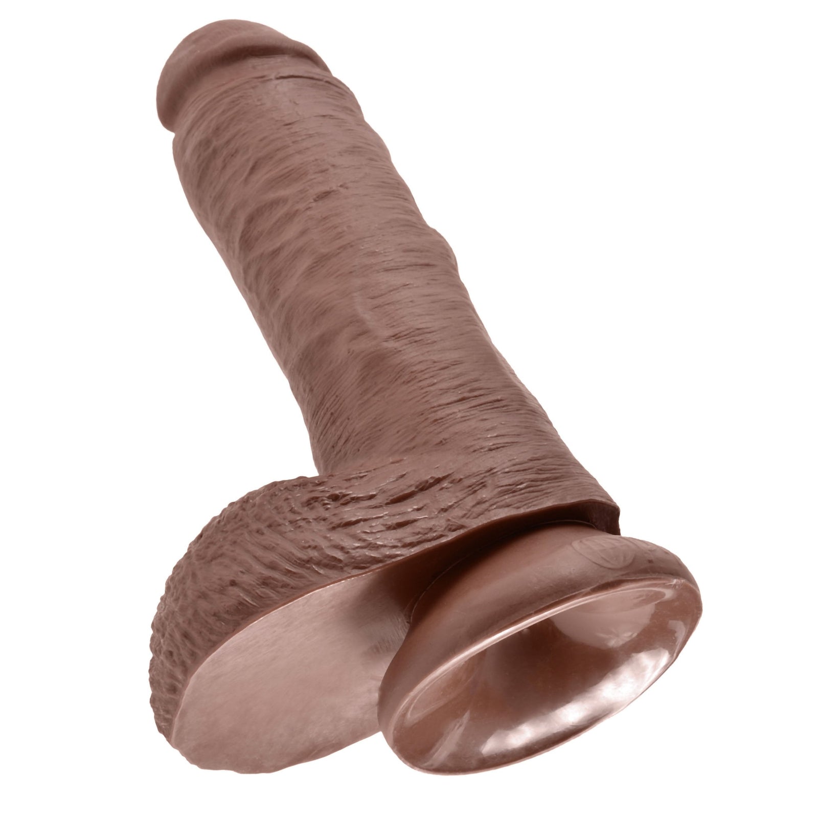 Pipedream - King Cock 8’’ Cock with Balls (Dark Brown) - Brown - Realistic Dildo with suction cup (Non Vibration)