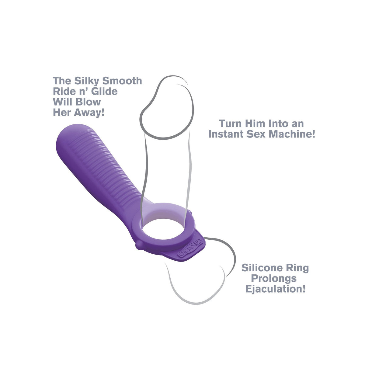 Pipedream - Fantasy C-Ringz Ride N' Glide Couples Cock Ring - PleasureHobby