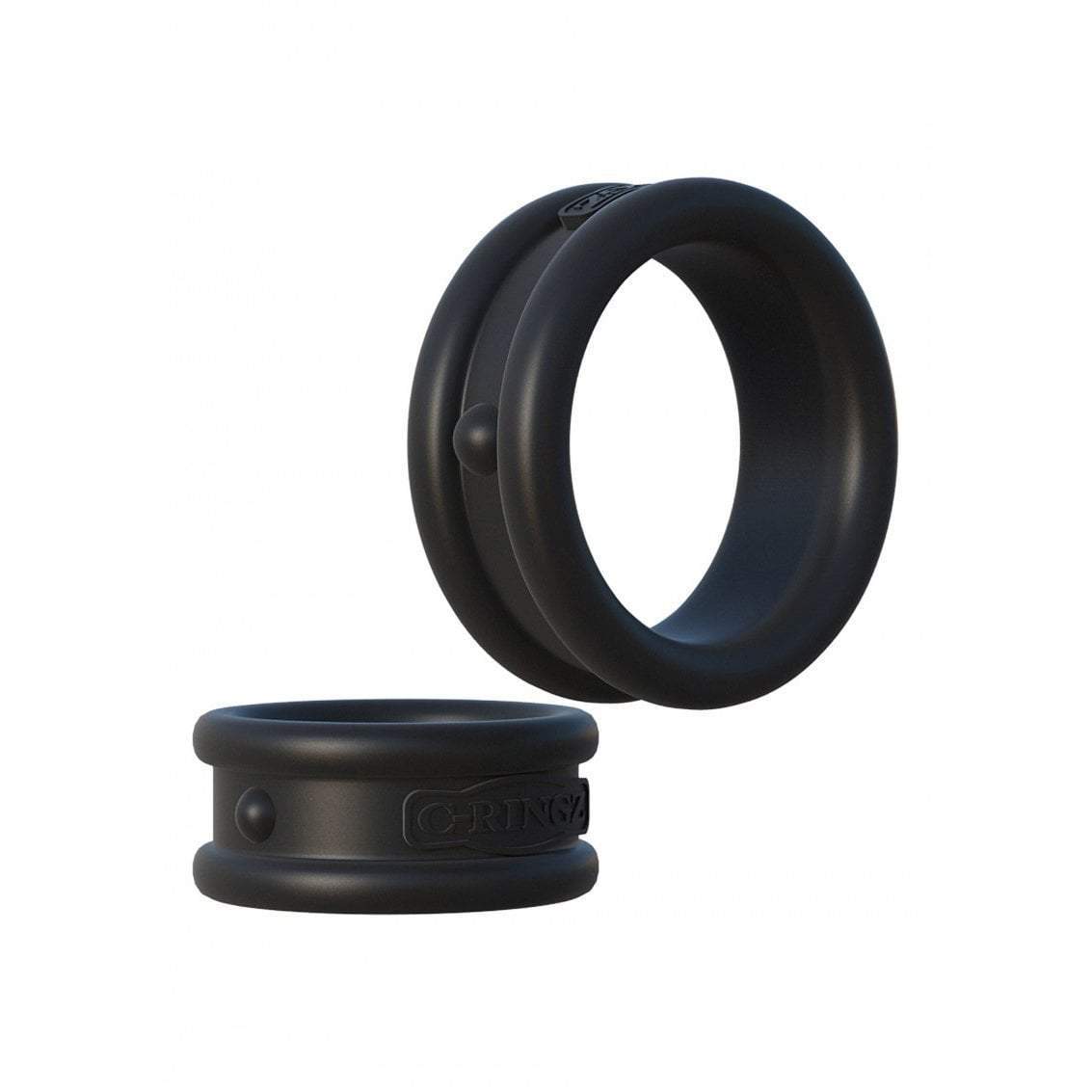 Pipedream - Fantasy C-Ringz Max Width Silicone Cock Rings (Black) Silicone Cock Ring (Non Vibration)
