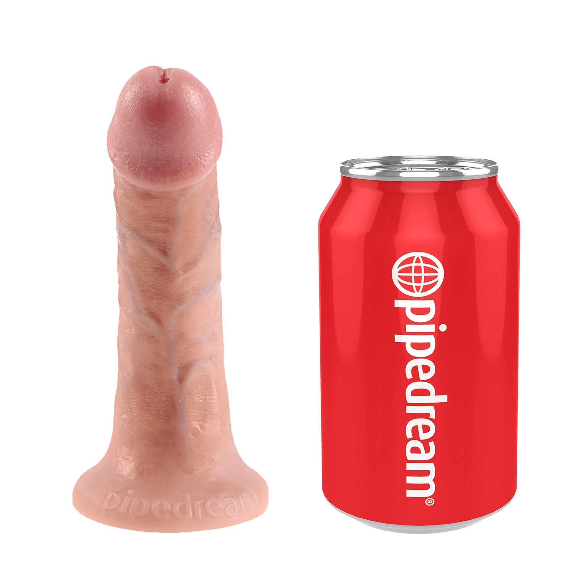 Pipedream - King Cock Strap-On Harness with 6’’ Cock (Flesh) - Black - Strap On with Non hollow Dildo for Female (Non