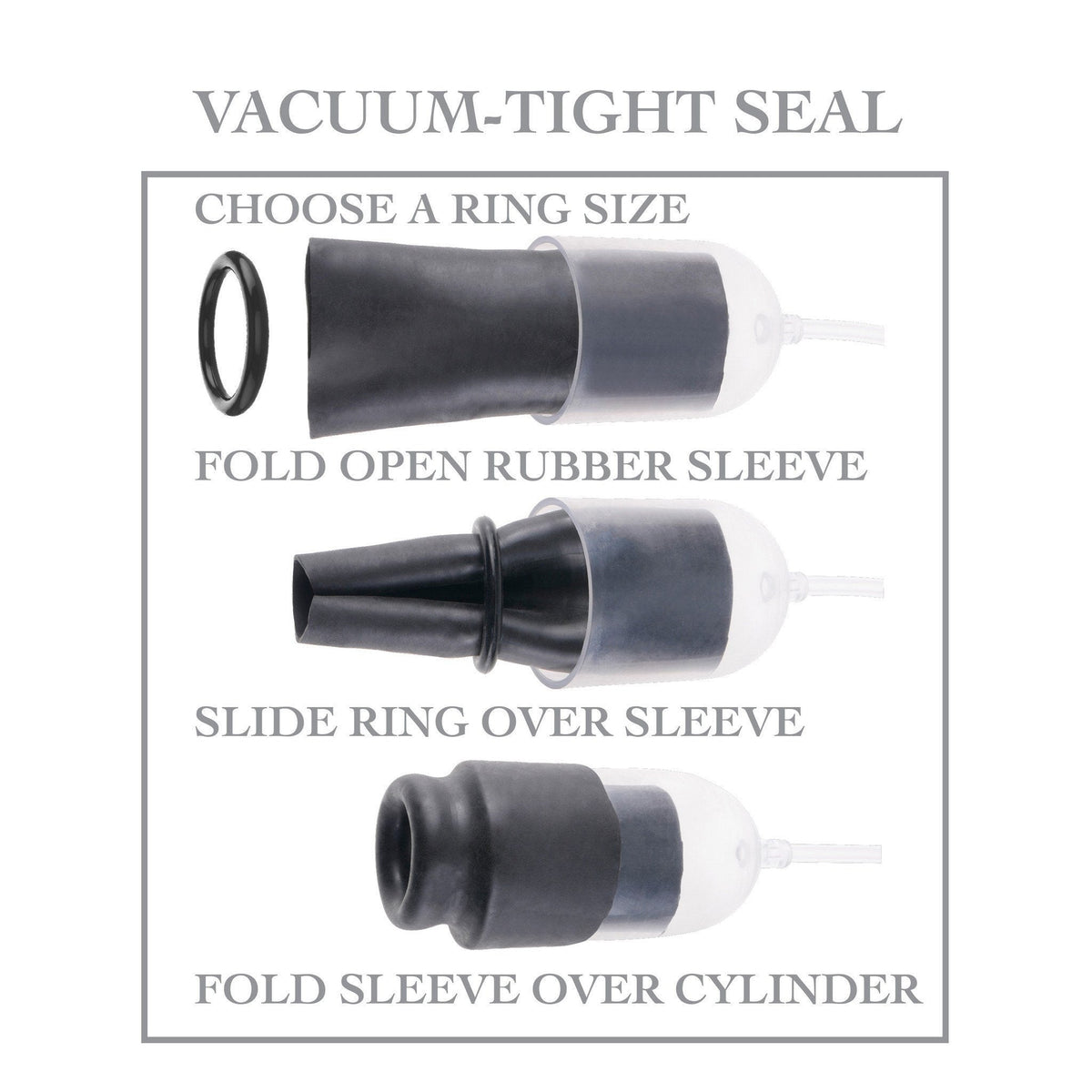 Pipedream - Fetish Fantasy Series Suck N’ Stroke Head Pump (Black) Masturbator Soft Stroker (Vibration) Non Rechargeable - CherryAffairs Singapore