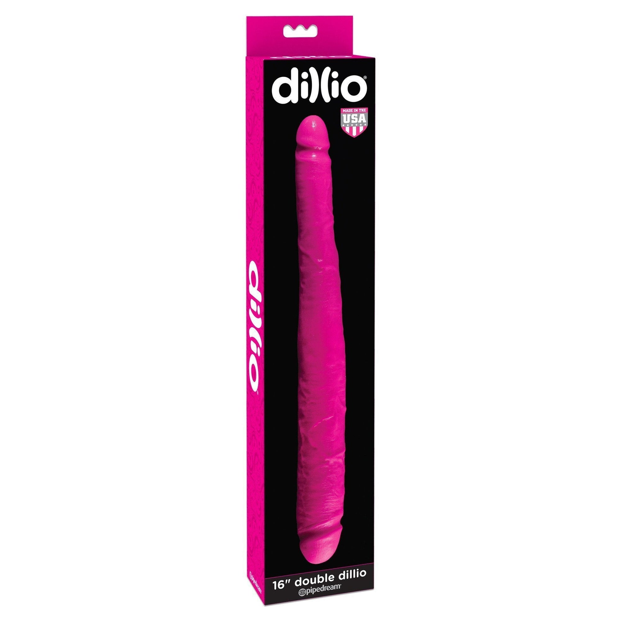 Pipedream - Dillio 16" Double Dillio Dildo (Pink) Double Dildo (Non Vibration) - CherryAffairs Singapore