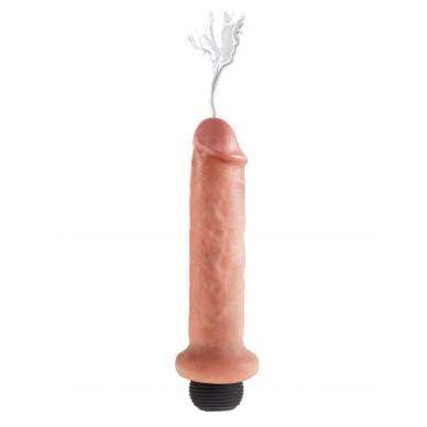 Pipedream - King Cock Squirting Cock 7" (Beige) Realistic Dildo w/o suction cup (Non Vibration) 603912737974 CherryAffairs