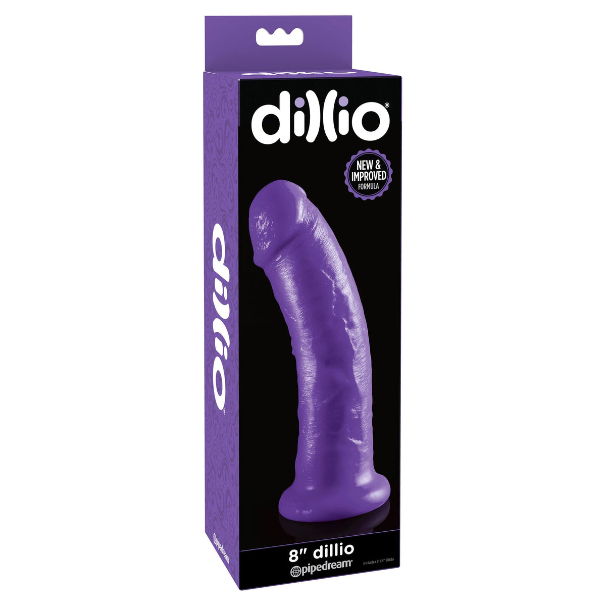 Pipedream - Dillio Dildo 8&quot; (Purple) Realistic Dildo with suction cup (Non Vibration) 603912742305 CherryAffairs
