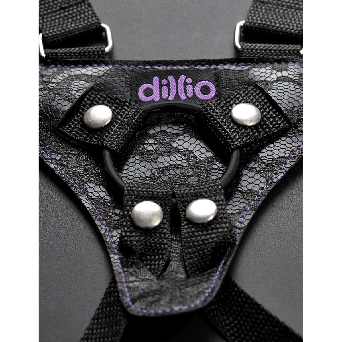 Pipedream - Dillio Strap On Suspender Harness Set 6" (Purple) Strap On with Non hollow Dildo for Female ( Non Vibration) 324156541 CherryAffairs