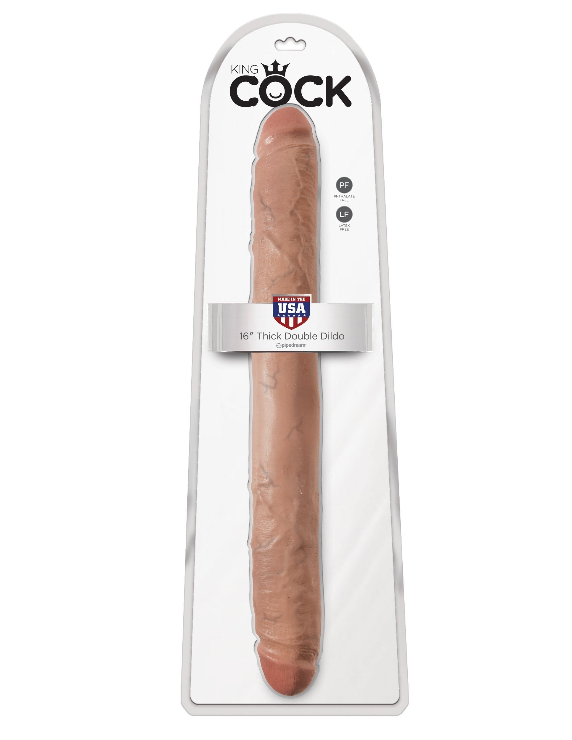 Pipedream - King Cock Thick Double Dildo 16" (Dark Brown) Double Dildo (Non Vibration) Singapore