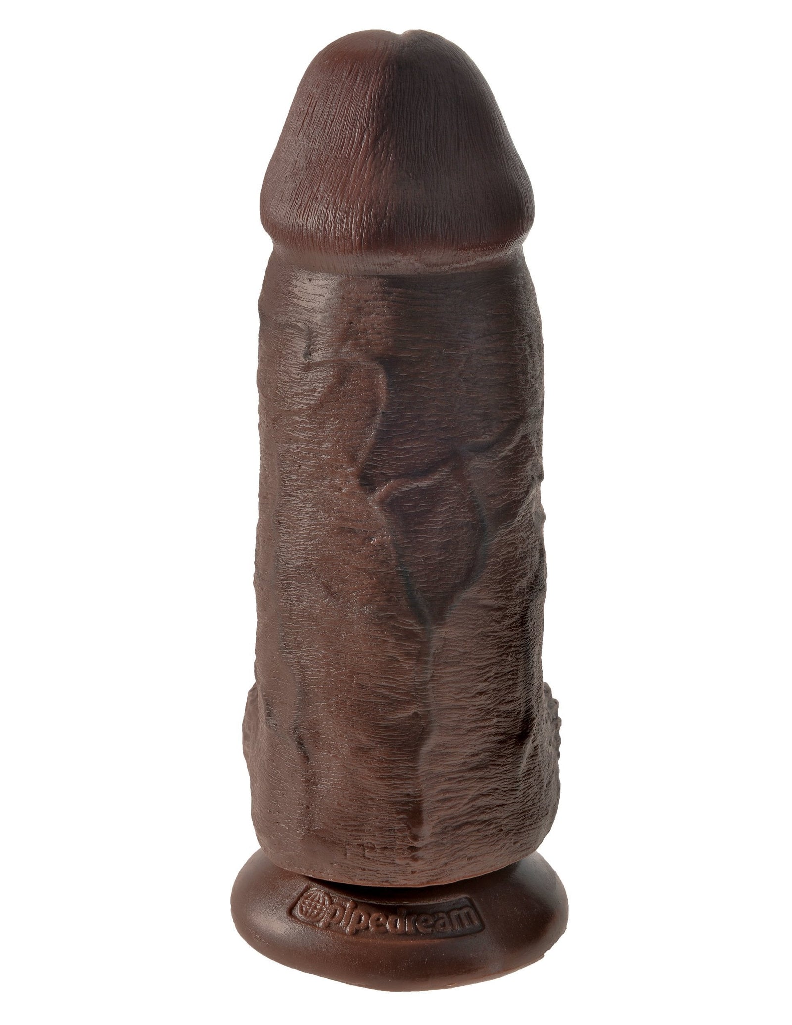 Pipedream - King Cock Chubby Cock with Balls (Dark Brown) Realistic Dildo with suction cup (Non Vibration) Singapore