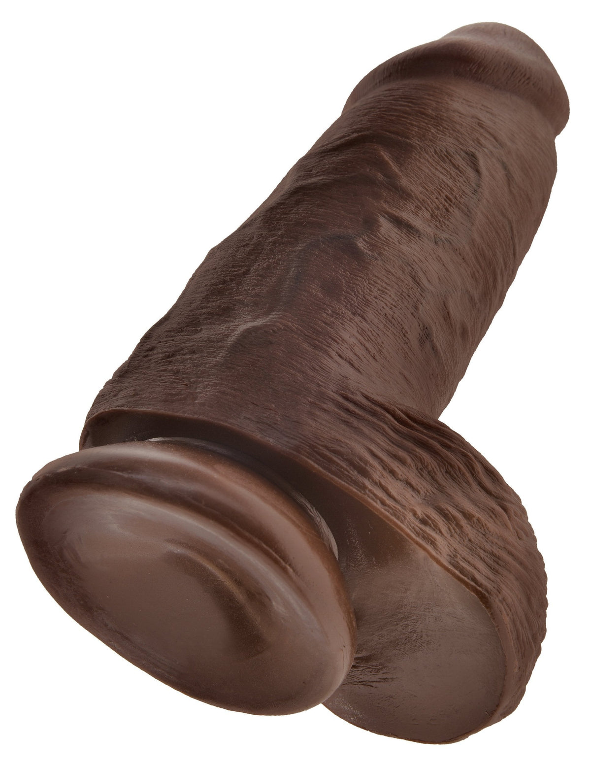 Pipedream - King Cock Chubby Cock with Balls (Dark Brown) Realistic Dildo with suction cup (Non Vibration) Singapore