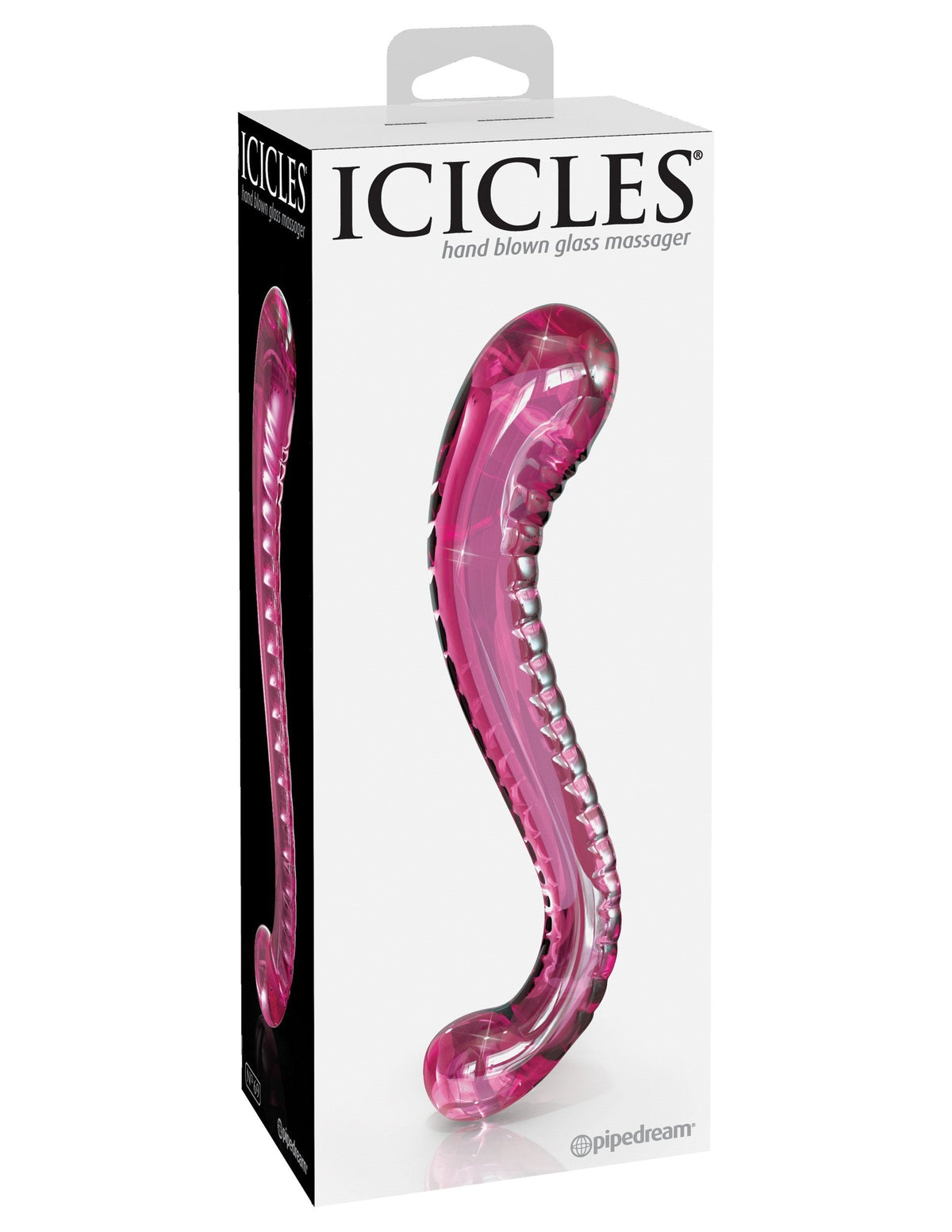 Pipedream - Icicles No 69 Hand Blown Massager (Pink) Glass Dildo (Non Vibration) Singapore
