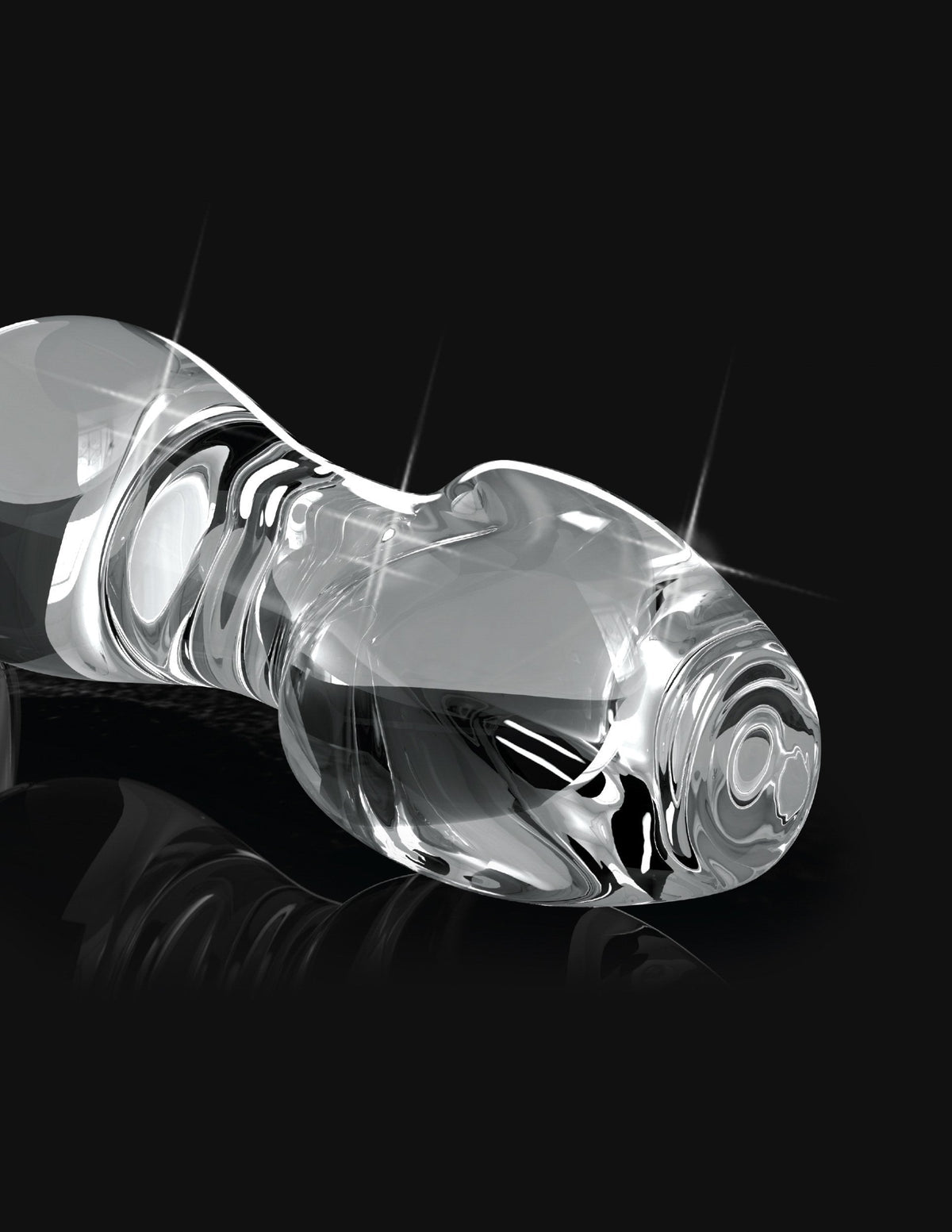 Pipedream - Icicles No 72 Hand Blown Massager (Clear) Glass Anal Plug (Non Vibration) Singapore