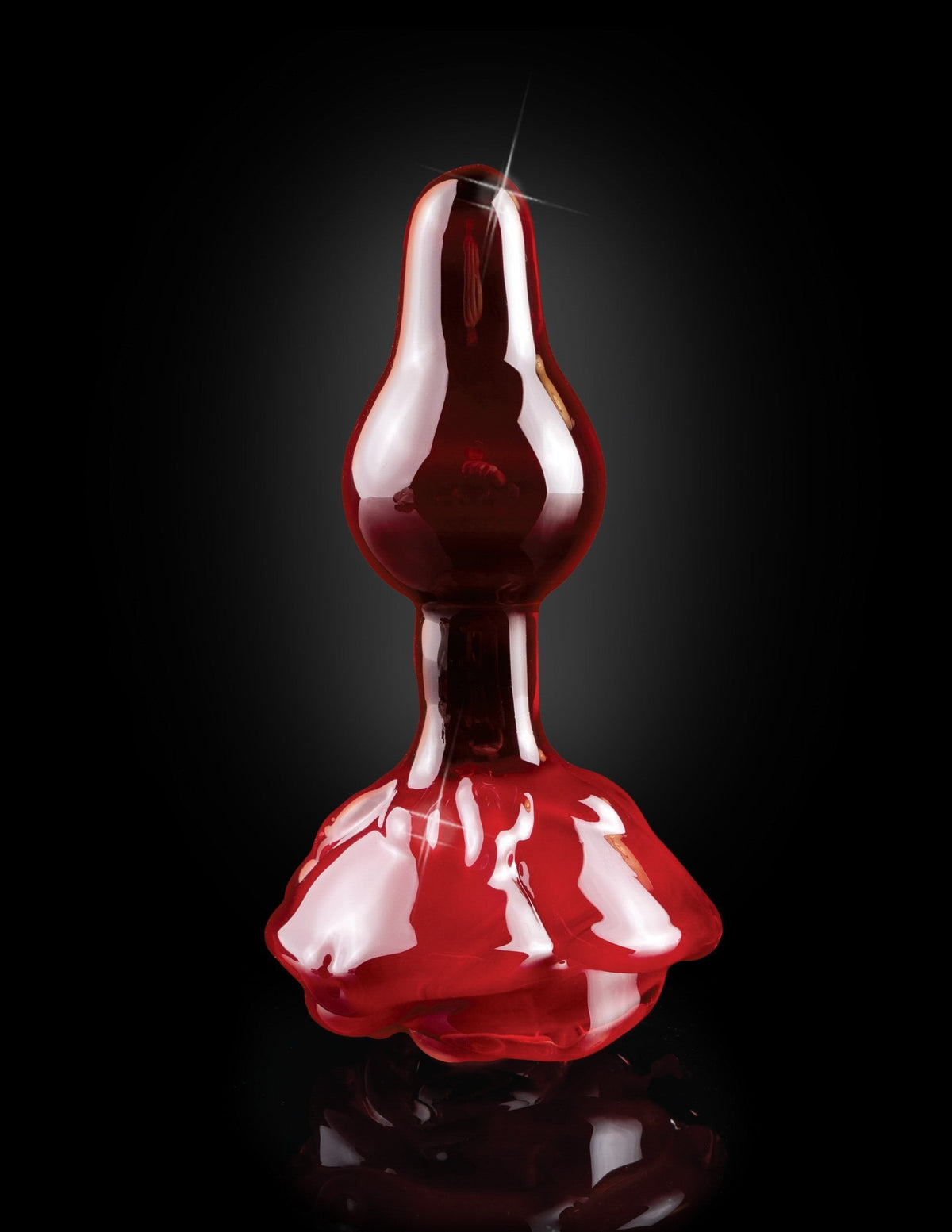 Pipedream - Icicles No 76 Hand Blown Massager (Red) Glass Anal Plug (Non Vibration) Singapore