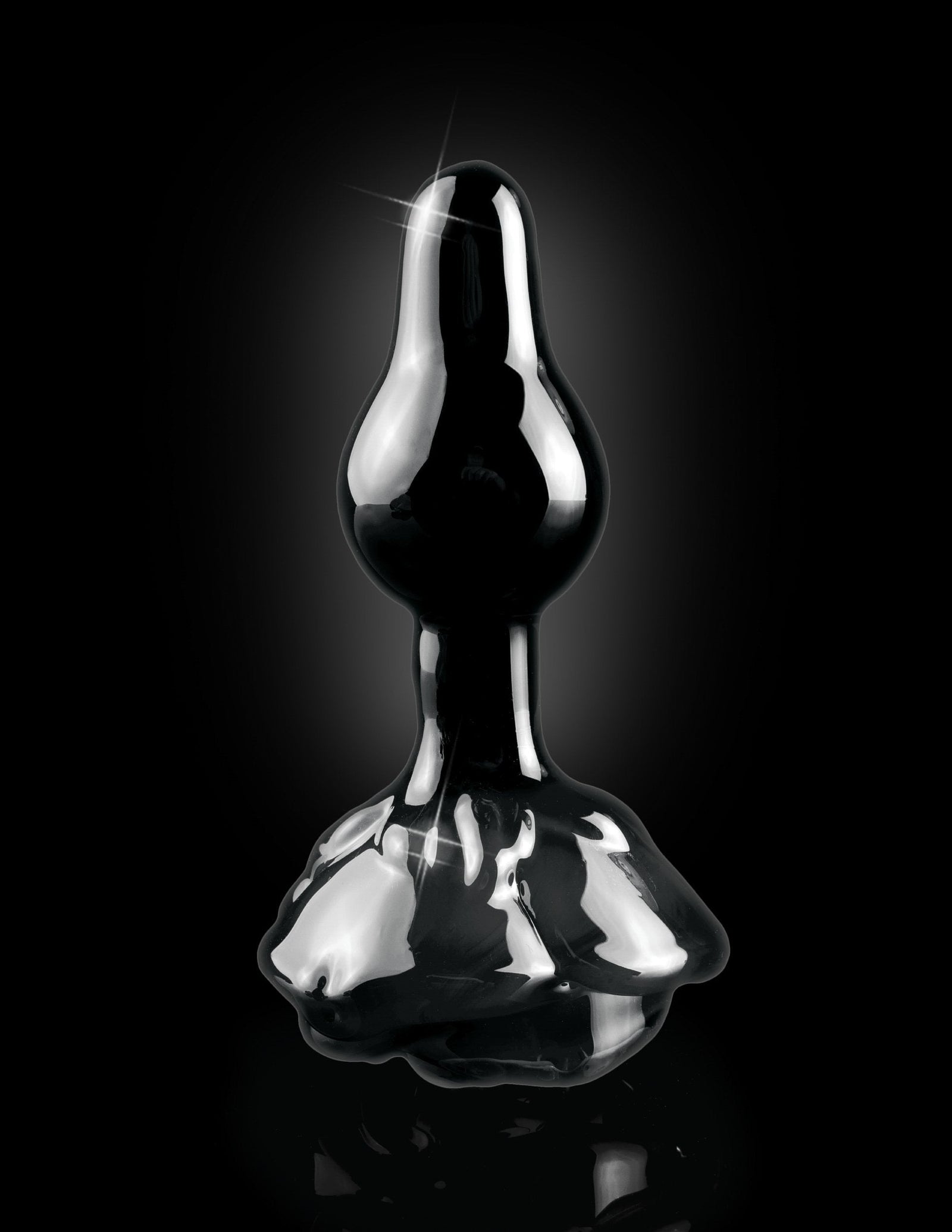 Pipedream - Icicles No 77 Hand Blown Massager (Black) Glass Anal Plug (Non Vibration) Singapore