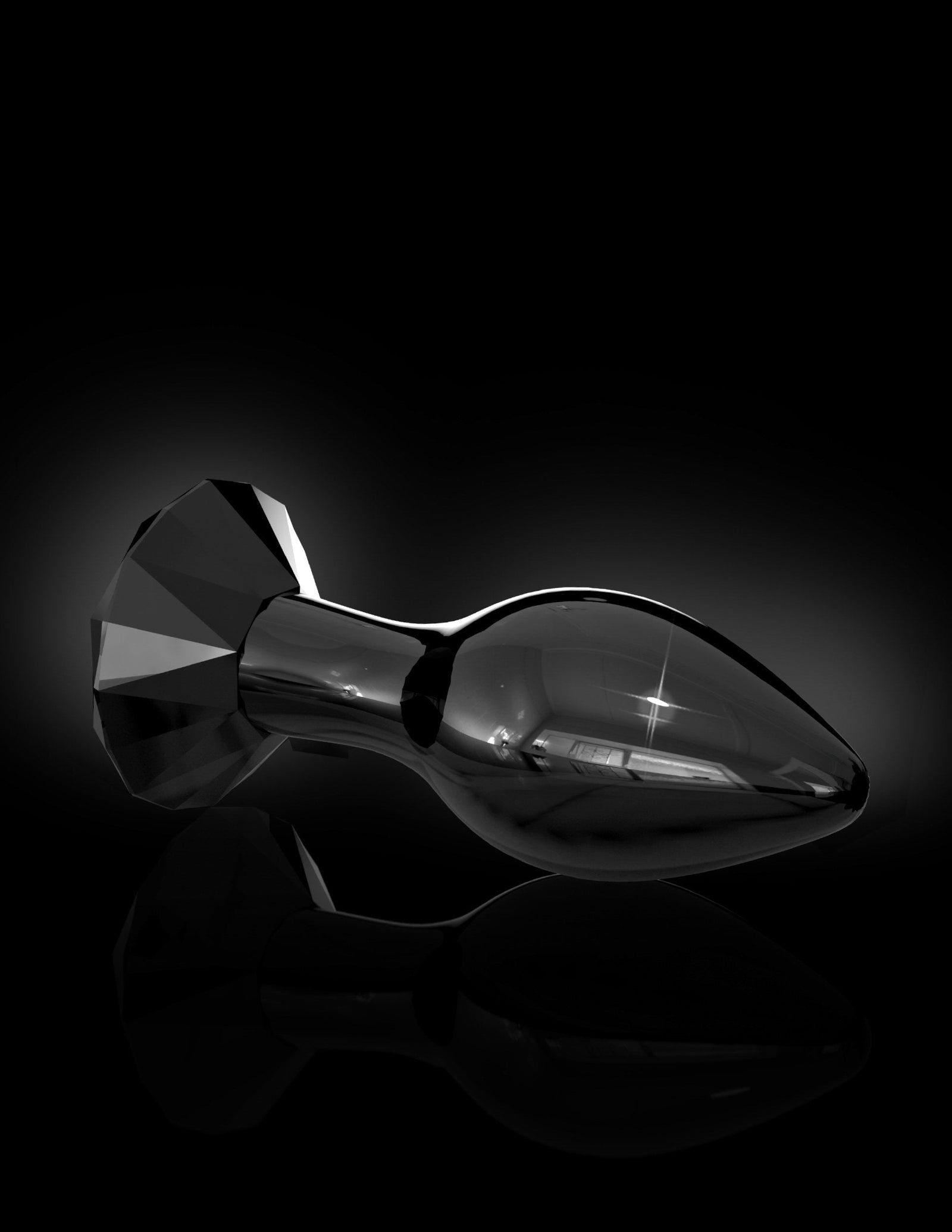 Pipedream - Icicles No 78 Hand Blown Massager (Black) Glass Anal Plug (Non Vibration) Singapore