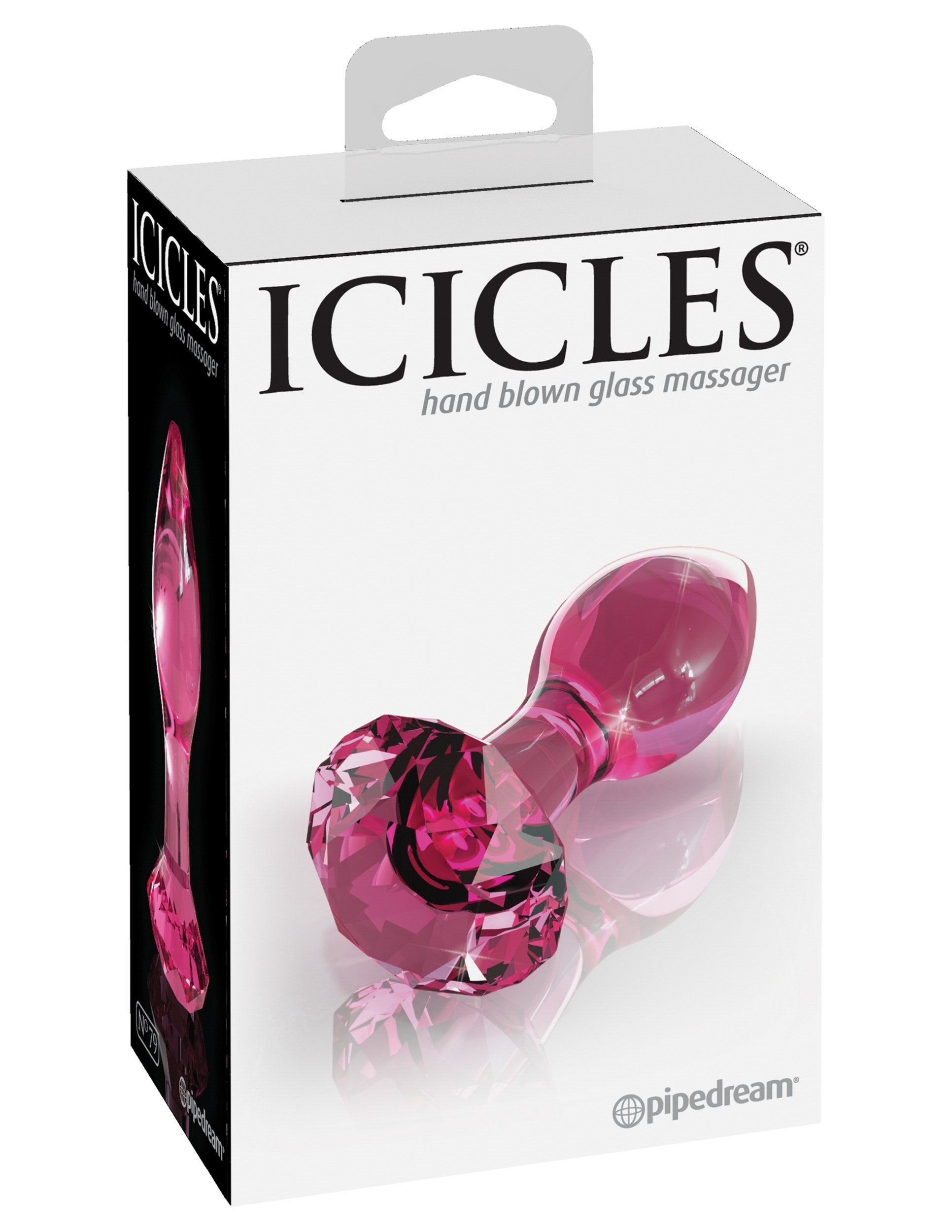Pipedream - Icicles No 79 Hand Blown Massager (Pink) Glass Anal Plug (Non Vibration) Singapore