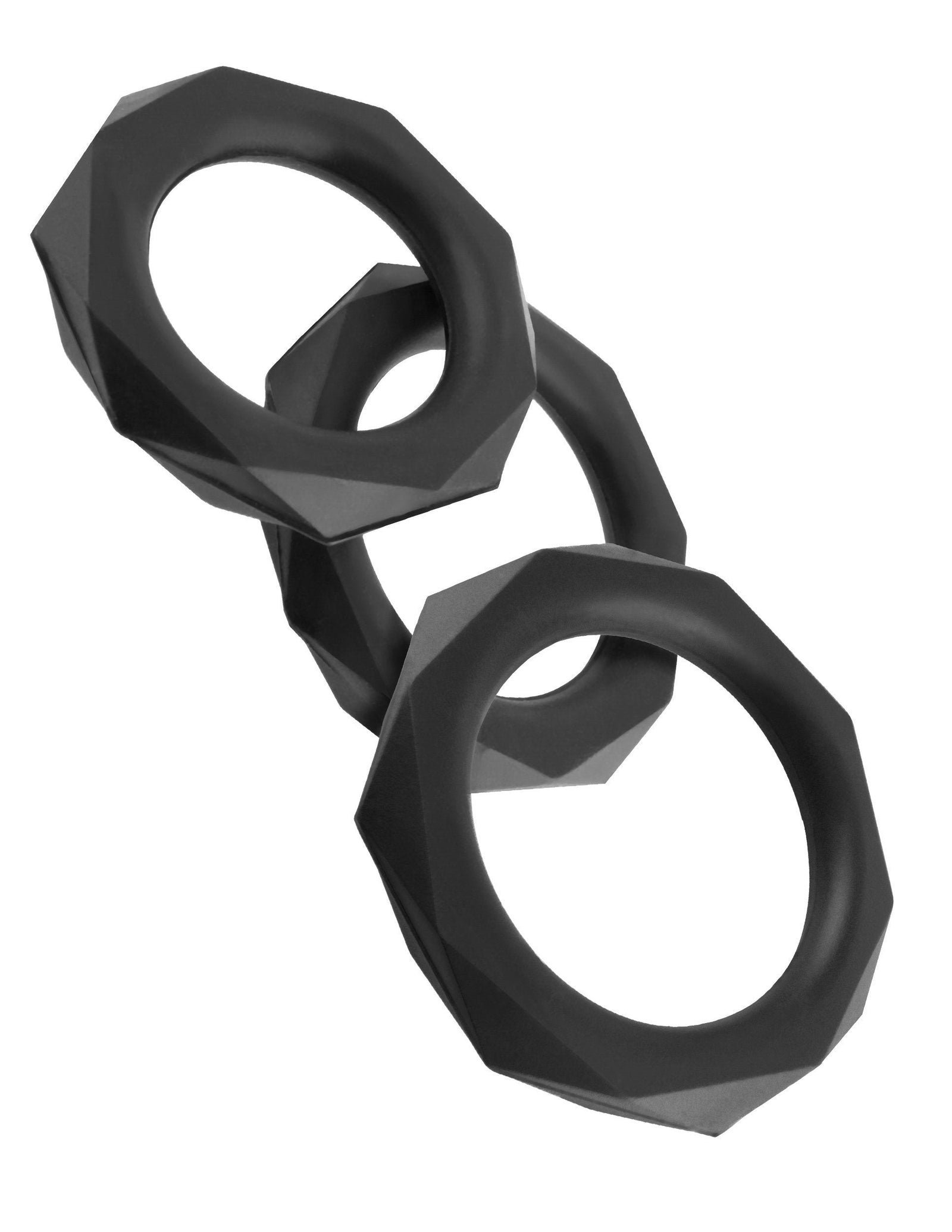 Pipedream - Fantasy C-Ringz Silicone Designer Stamina Cock Ring Set (Black) Silicone Cock Ring (Non Vibration) Singapore