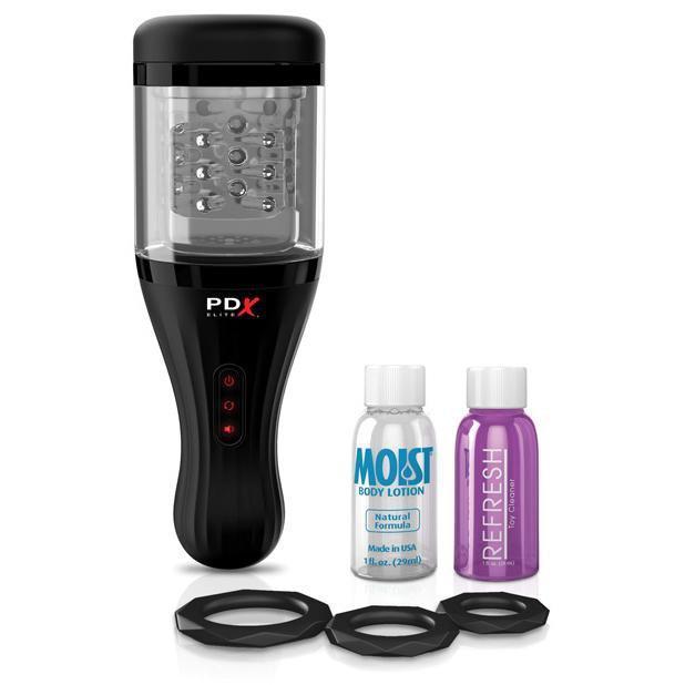 Pipedream - PDX Elite Talk Dirty Rotobator Masturbator (Black) Masturbator (Hands Free) Rechargeable