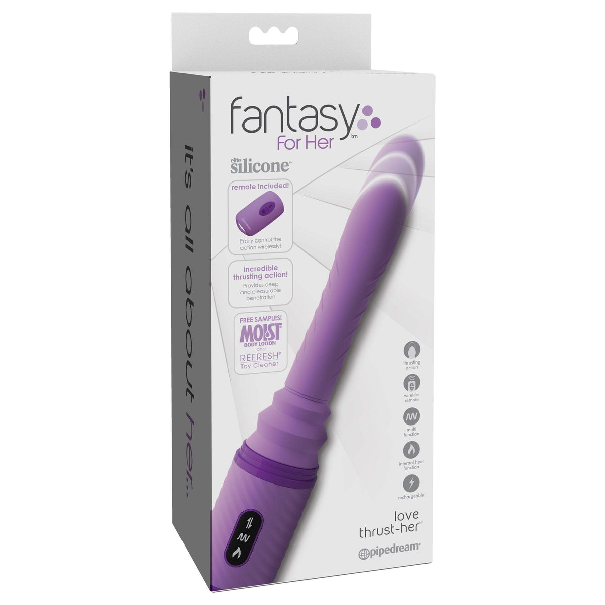 Pipedream - Fantasy For Her Love Thrust-Her Vibrator (Purple) G Spot Dildo (Vibration) Rechargeable