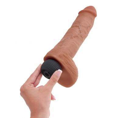 Pipedream - King Cock Squirting Cock with Balls 8" (Brown) Realistic Dildo w/o suction cup (Non Vibration) 603912753356 CherryAffairs