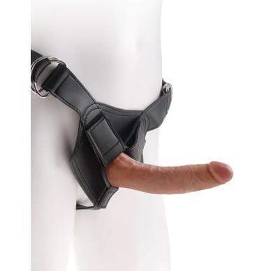Pipedream - King Cock Strap On Harness with 7" Cock (Brown) Strap On with Non hollow Dildo for Female (Non Vibration) 603912753387 CherryAffairs