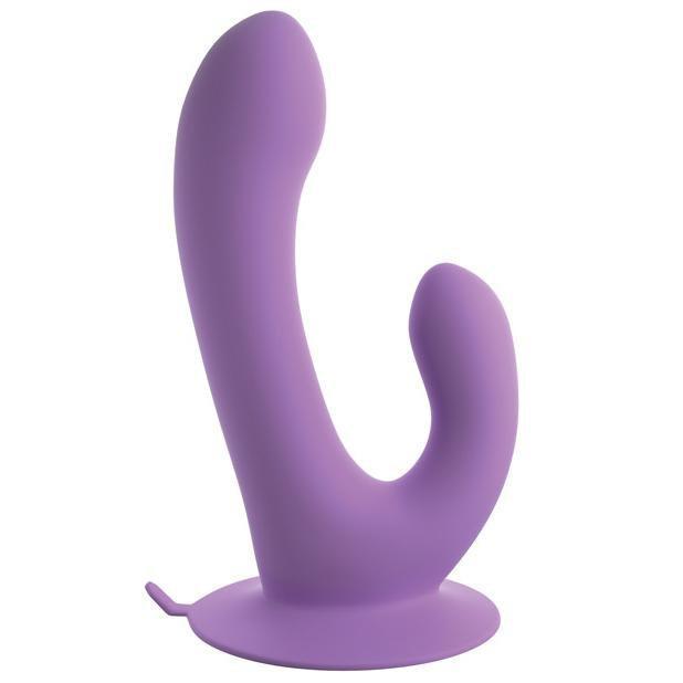 Pipedream - Fantasy For Her Duo Pleasure Wallbang Her Suction Cup Dildo (Purple) Non Realistic Dildo with suction cup (Non Vibration)