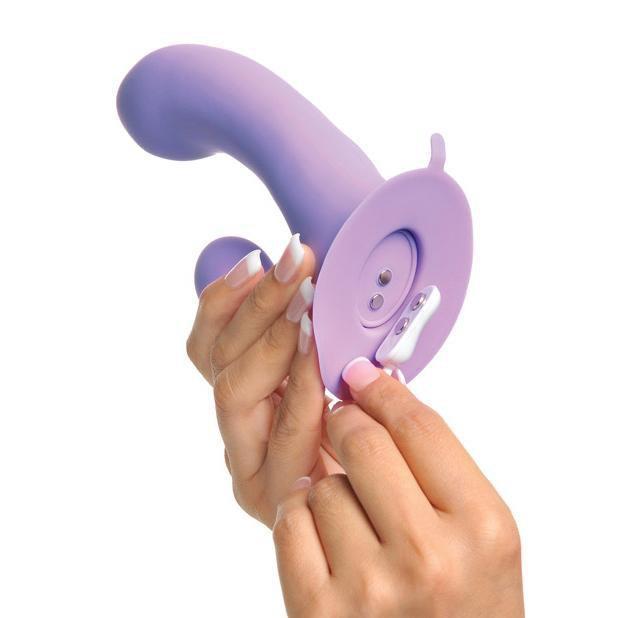 Pipedream - Fantasy For Her Duo Pleasure Wallbang Her Suction Cup Dildo (Purple) Non Realistic Dildo with suction cup (Non Vibration)