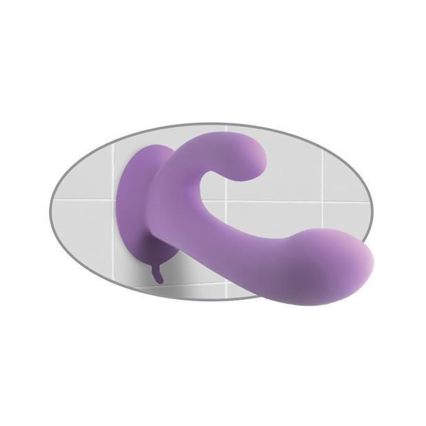 Pipedream - Fantasy For Her Duo Pleasure Wallbang Her Suction Cup Dildo (Purple) Non Realistic Dildo with suction cup (Non Vibration)
