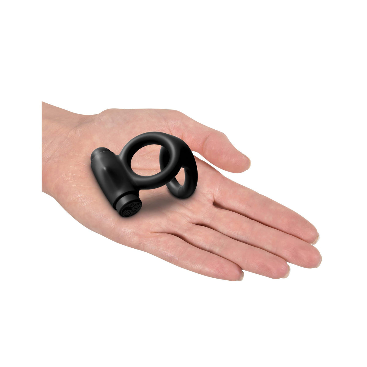 Sir Richards - Control Vibrating Silicone Cock and Ball C-Ring (Black) Silicone Cock Ring (Vibration) Rechargeable 324161458 CherryAffairs