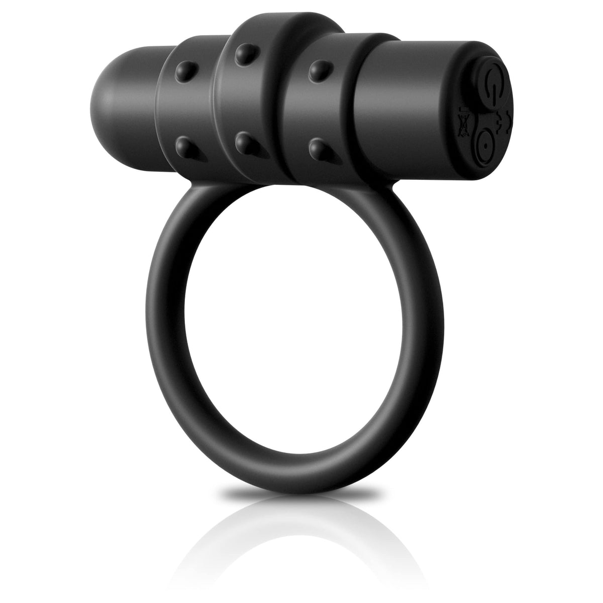 Sir Richards - Control Vibrating Silicone C-Ring (Black) Silicone Cock Ring (Vibration) Rechargeable 324161468 CherryAffairs