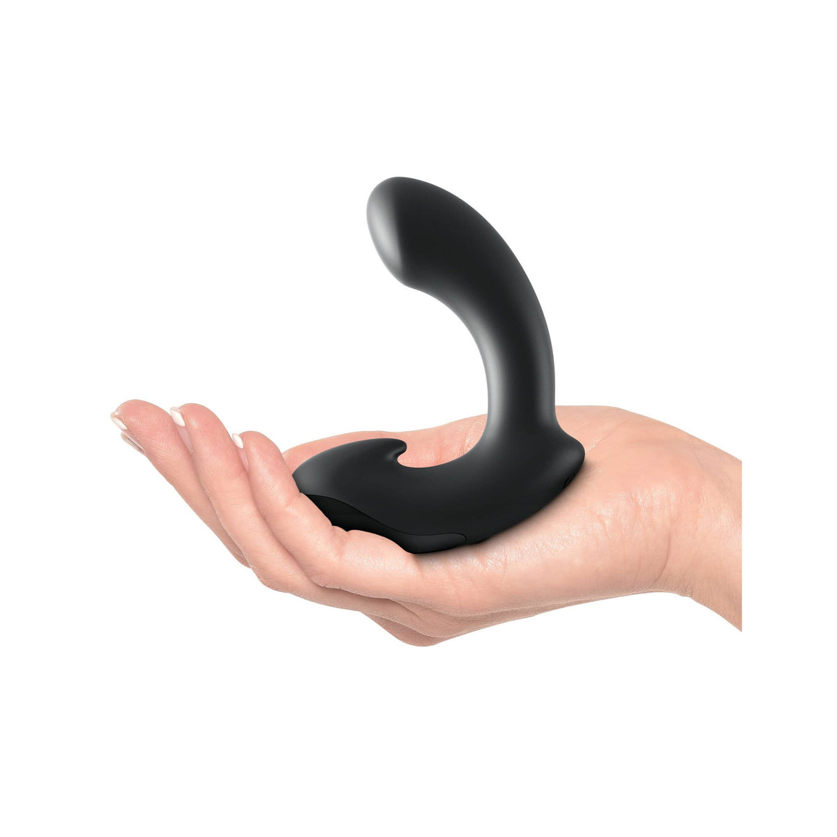 Sir Richards - Control Silicone P-Spot Massager (Black) - Black - Prostate Massager (Vibration) Rechargeable