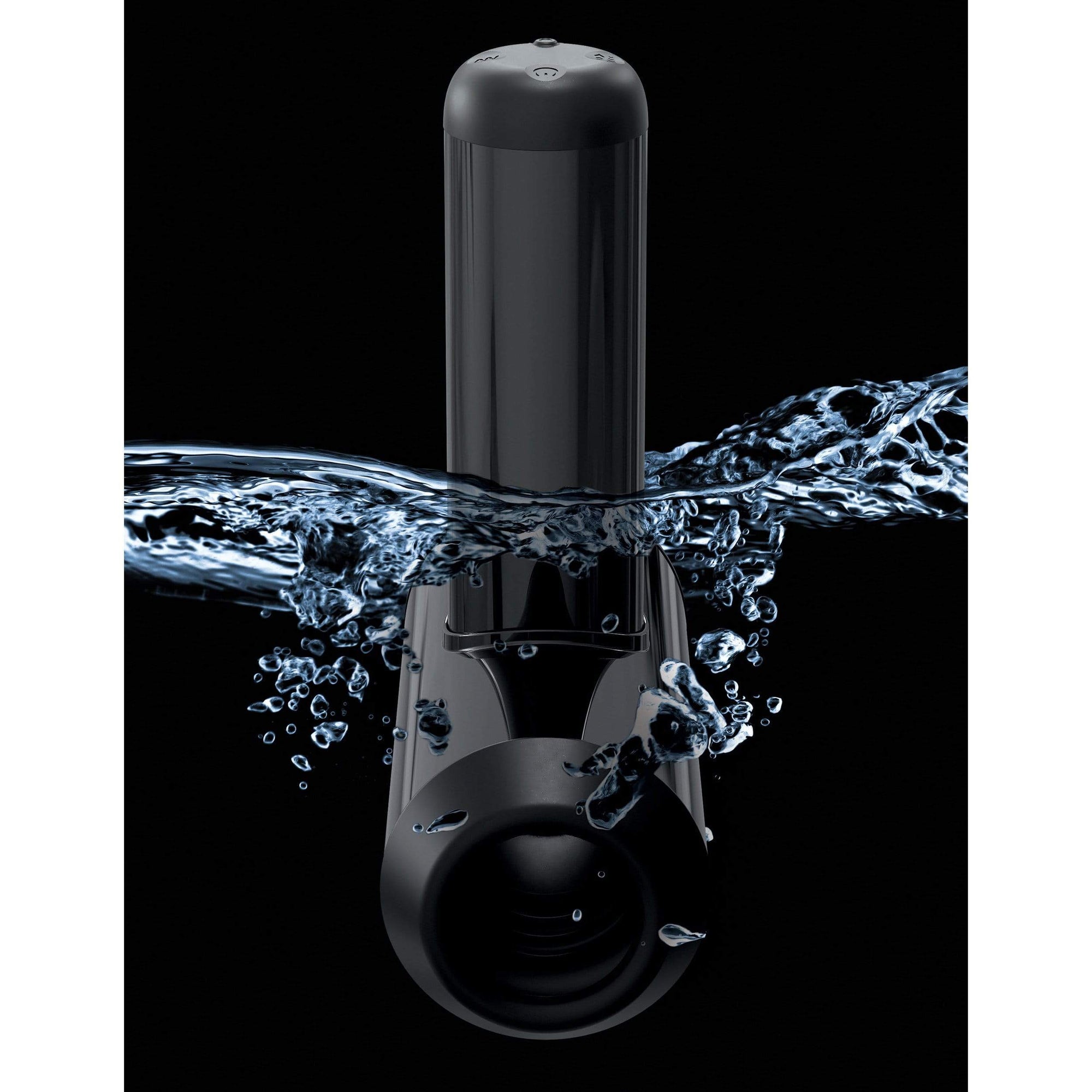 Pipedream - PDX Elite Hydrobator Multi Function Masturbator (Black) Masturbator Soft Stroker (Vibration) Rechargeable 603912757354 CherryAffairs