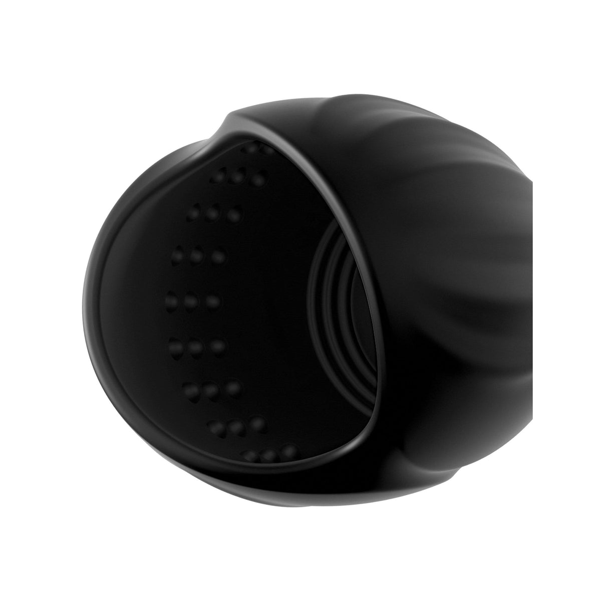 Sir Richards - Control Silicone Cock Teaser (Black) Masturbator Soft Stroker (Vibration) Rechargeable 603912757392 CherryAffairs