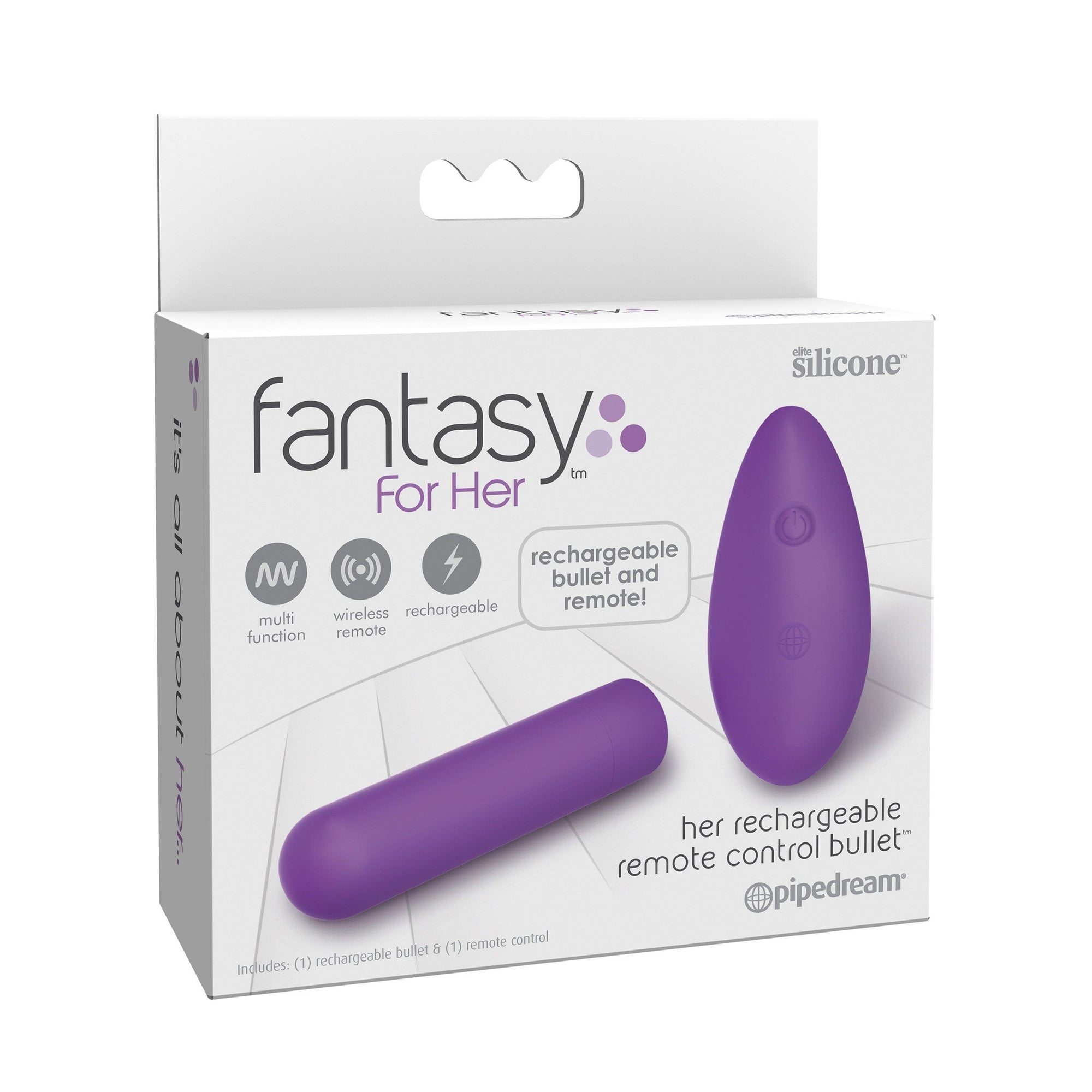 Pipedream - Fantasy For Her Her Rechargeable Remote Control Bullet (Purple) Bullet (Vibration) Rechargeable 324157353 CherryAffairs